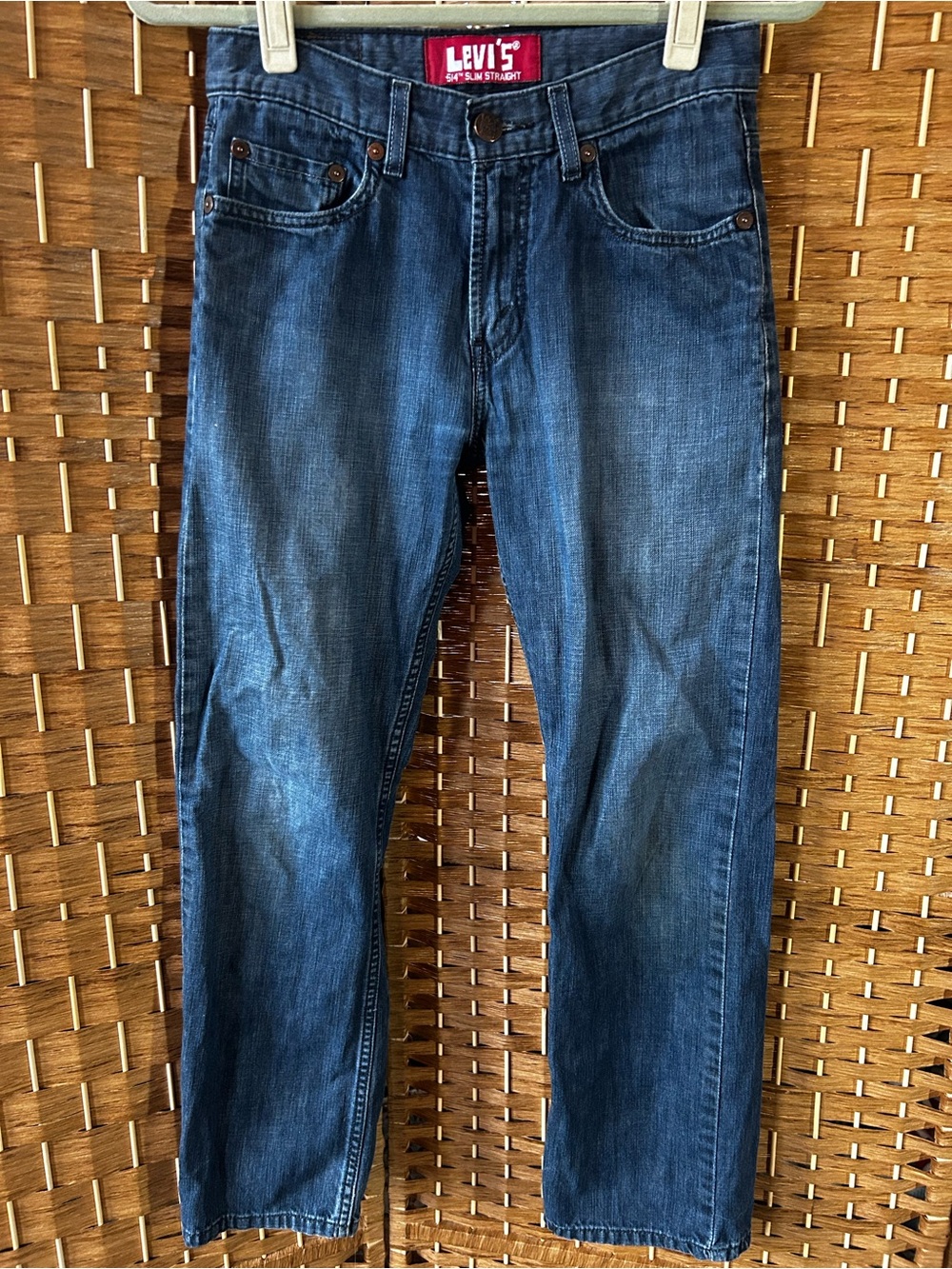 Levi’s 514 Slim Straight Jeans Womens 14 Medium Wash Classic Denim 27